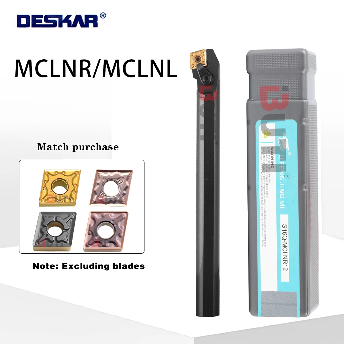 

DESKAR 100% Original MCLNR S16Q/S20R/S25S-MCLNR/L12 Inner Circle Turning Tools Holder Adopts CNMG Turning Blades CNC Boring Bars