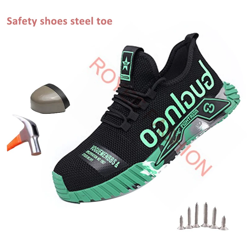 Work shoes For Men Work safty Shoes for Men Indestructible Construction Security Boots safety shoes Women Breathable Sports Safe