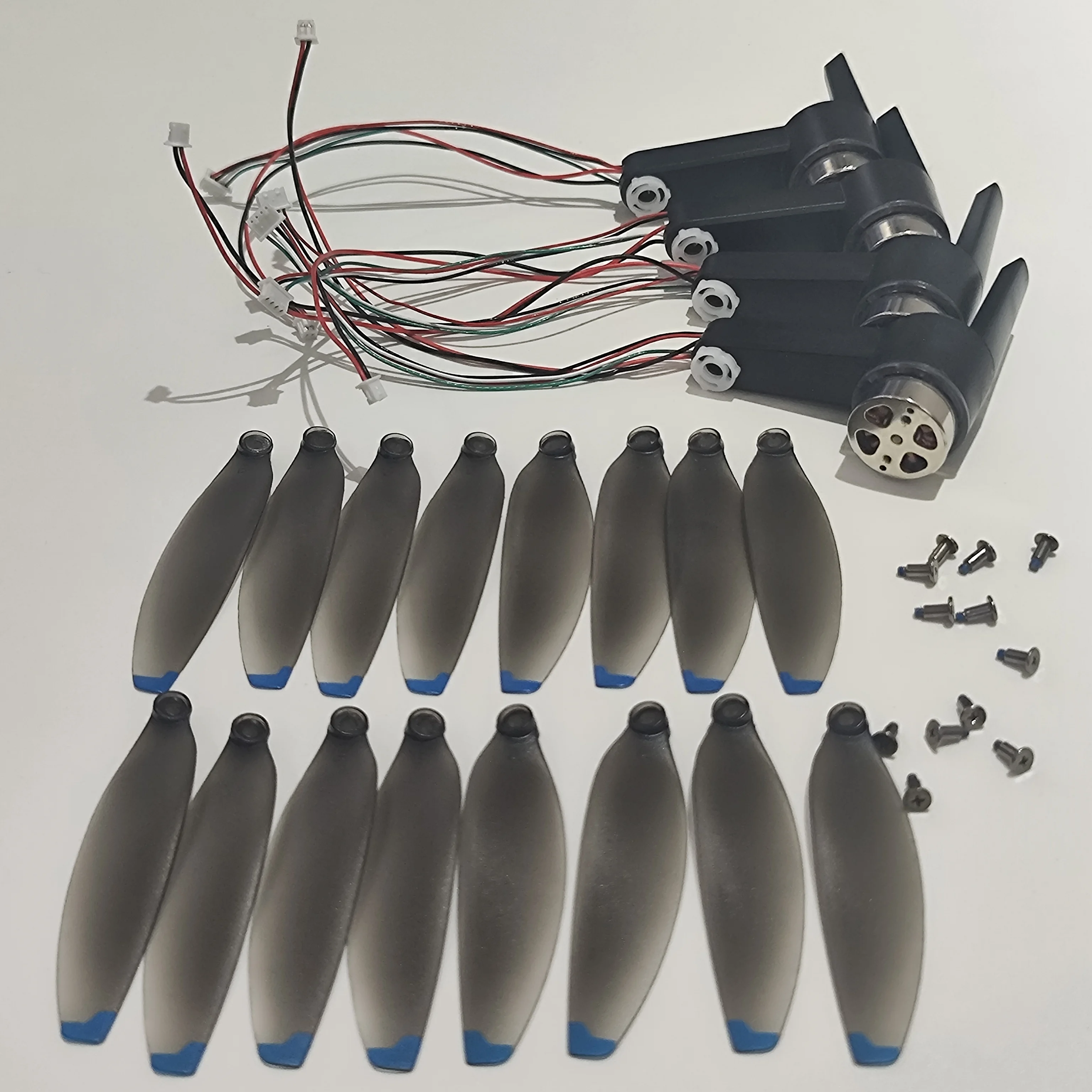 

Full Set S160 Drone Spare Parts Brushless Motor Arm 4PCS With Blade Propeller 16PCS Maple Leaf Wings Fan Accessory