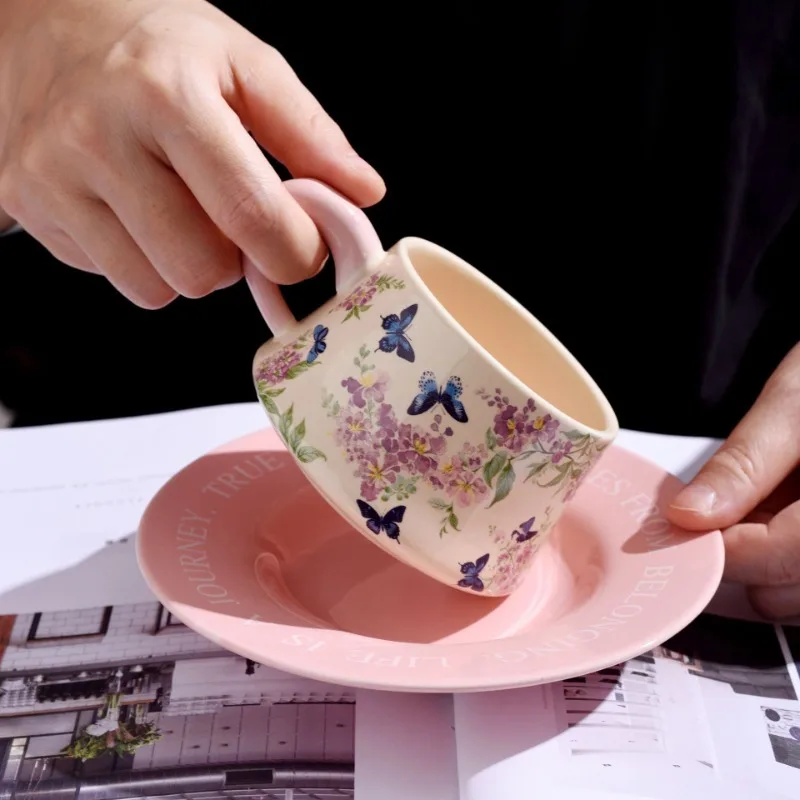 

Purple Wisteria Coffee Cups Plates Antique Design Coffee Shop Wedding Gifts Gifting Souvenirs Gifts for People Exquisite Set