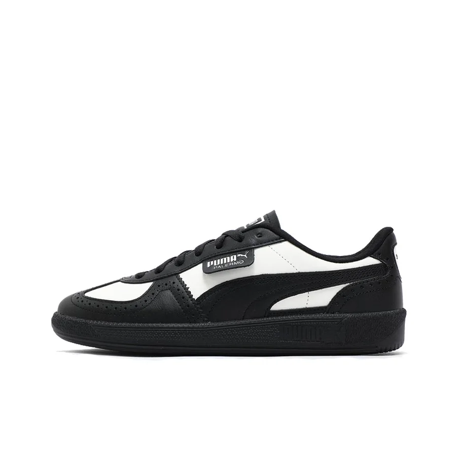 PUMA Abrasion Resistant Low top German Army Trainers Unisex Black White 399684-02