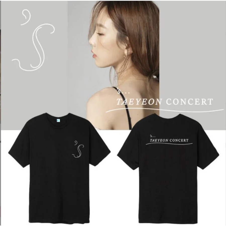 KPOP Girls Generation TAEYEON Concert T Shirt Women Men Oversized Short Sleeve Funny Tshirt Graphic Tees Kpop Fans Tees