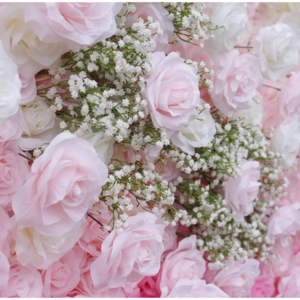 Uflower 5D التدرج روز زهرة اصطناعية جدار الزفاف خلفية النسيج شنقا الستار الأزهار نافذة عرض حزب الحدث الدعائم