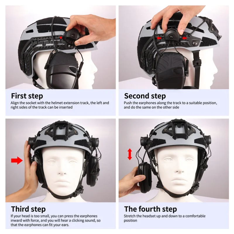 AS95-Outdoor Тактические электронные наушники для стрельбы Gun-Range, противошумная гарнитура, усиление звука удара, защита слуха B