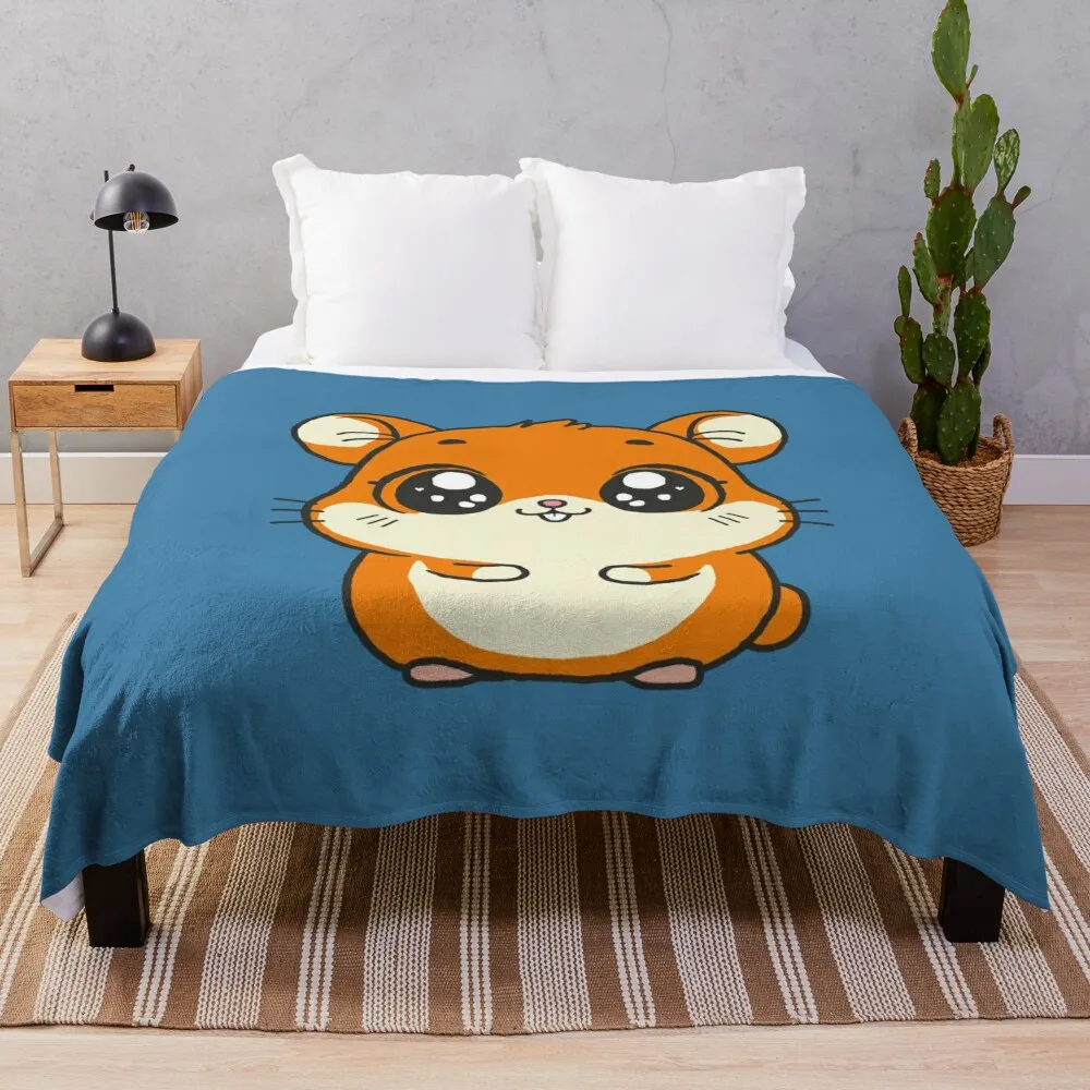 

Kawaii Hamster Throw Blanket Weighted bed plaid decorative Plaid Blankets