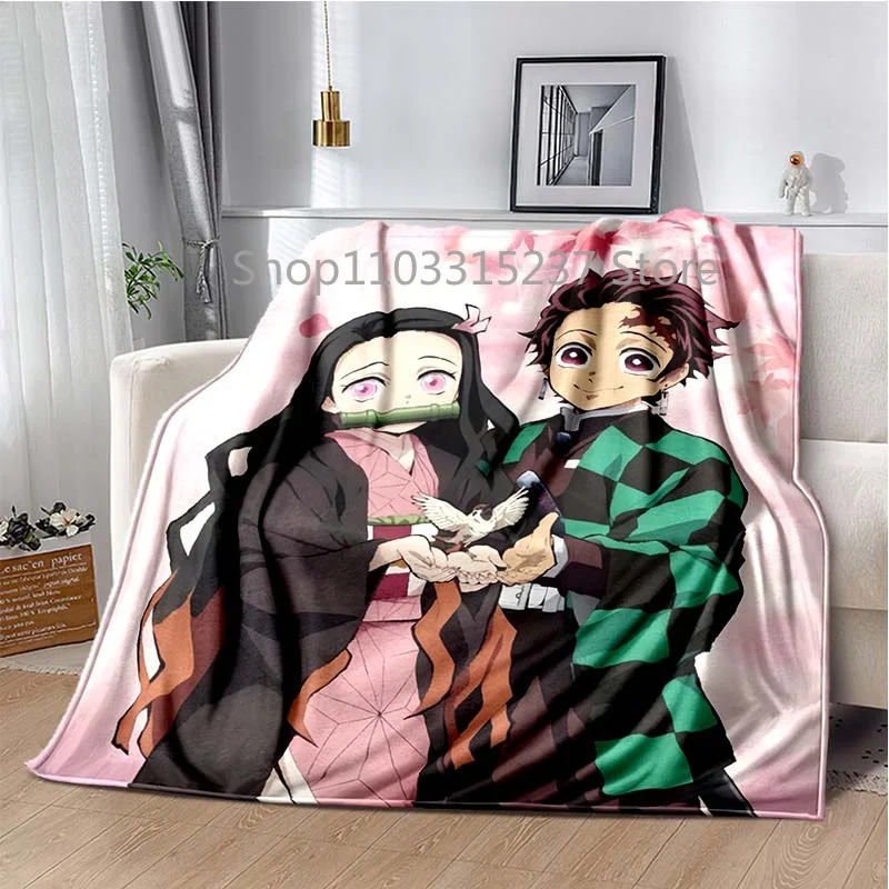 Одеяло с плакатами дивана и незуко, мягкие теплые спортивные одеяла для кровати и йоги, подарок на день рождения для мальчиков и девочек, гобелен
