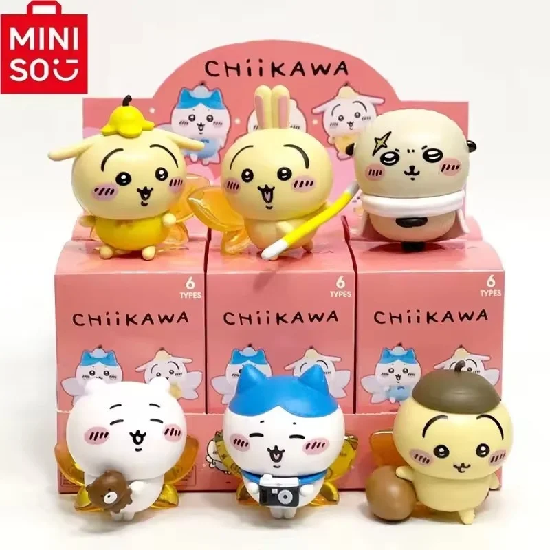 

Колдоллаты Miniso с слепой коробкой Chiikawa, серия Usa Chijiyi Happy Partner, настольные фигурки ручной работы, украшения и подарки
