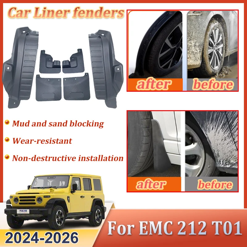 Auto Hinterrad Futter Kotflügel Für EMC 212 T01 2024 2025 2026 Kotflügel Schmutzfänger Kotflügel Kotflügel Spritzschutz auto Zubehör