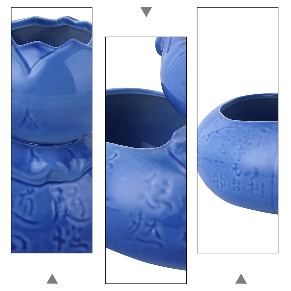 

1Pcs Cat Drinking Bowl Ceramic Water Feeder Large Capacity Lotus Shape Anti-Overturn Vintage Style Creative Pet Supply