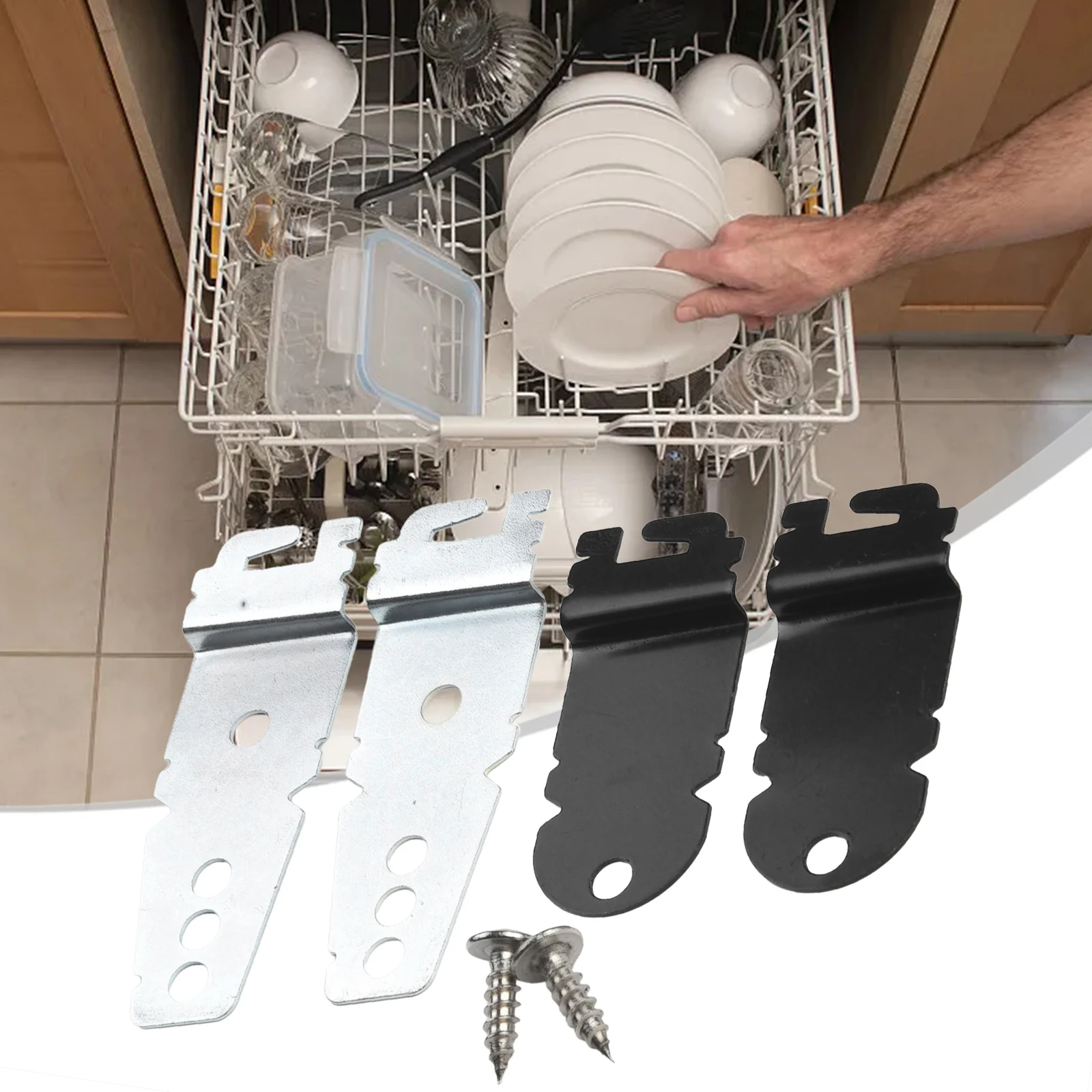 Dishwasher Suppies Bracket Clips Mounting Bracket 8212560 & 8269145 Dishwasher Mounting Brackets Clips Dishwasher