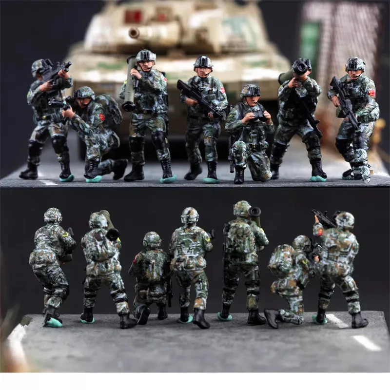 

1:72 модель 3D печать окрашенная 7 шт. современные китайские спецназ армейские солдаты фигурку DIY сцена коллекция аксессуаров