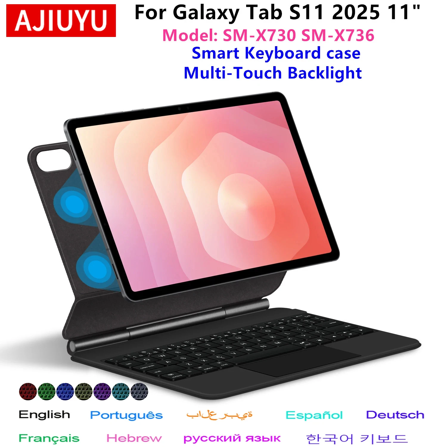 

TouchPadMagic Keyboard Case For Samsung Galaxy Tab S11 11 inch 2025 SM-X730 SM-X736B Tablet Smart Cover for Galaxy Tab S11 Funda