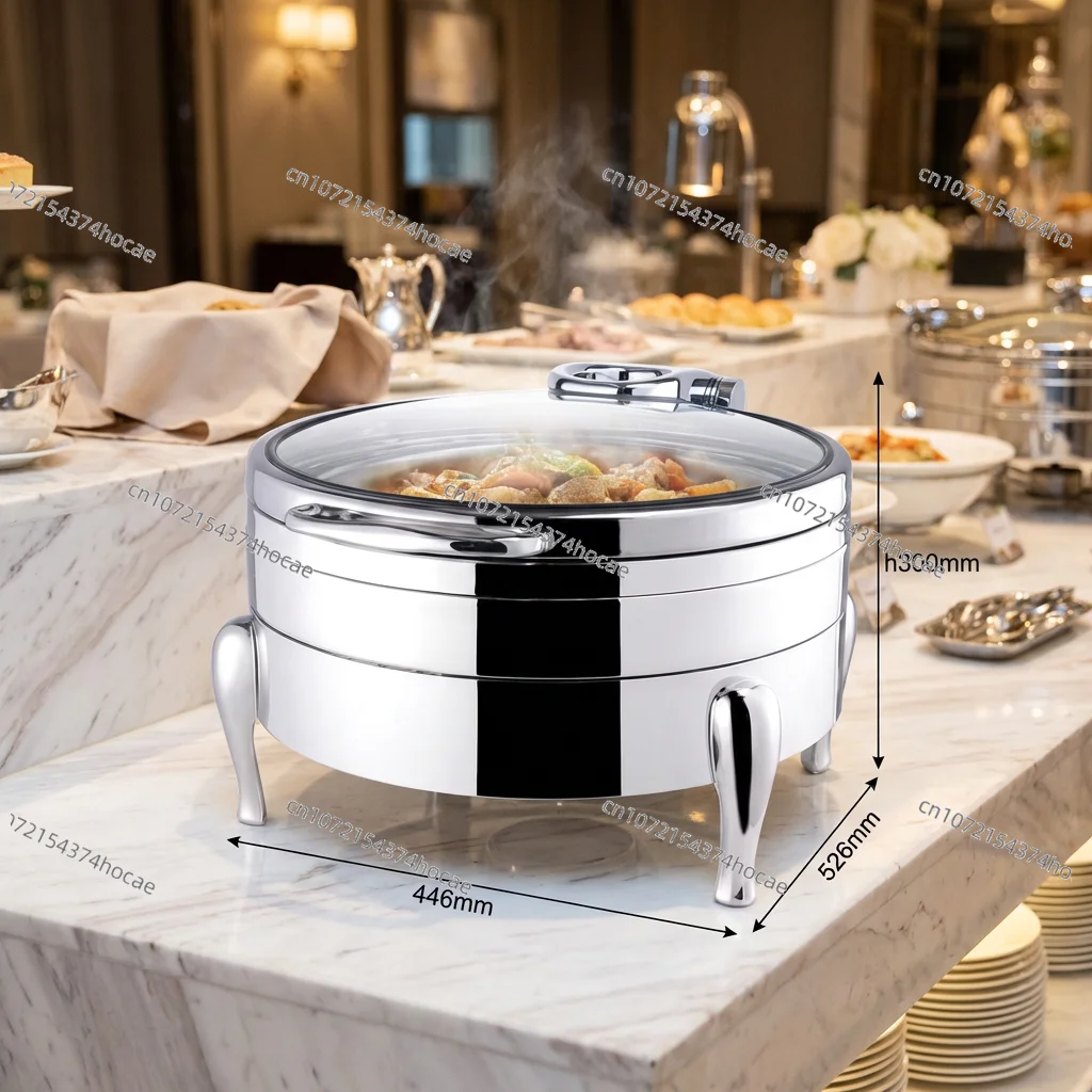 Restaurant Catering Buffet Food Warmer Supplier Stainless Steel Hot Pot Buffet Set