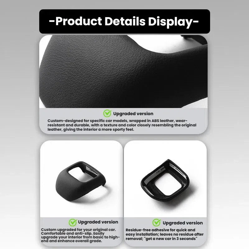 Für 2021-2023 Nissan X-Trail Pathfinder Qashqai Original Leder Mittelkonsole Schalthebel-Abdeckung Innenraum-Zubehör – Detail 4