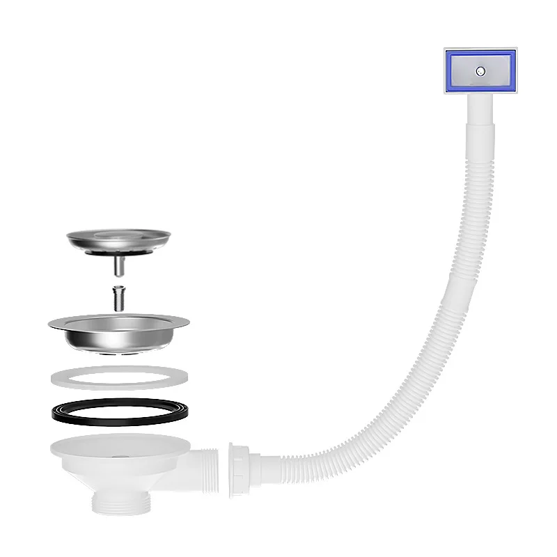 Комплект дренажных отходов 110 мм/114 мм, сетчатый фильтр для кухонной мойки, нержавеющая сталь, кухонная канализационная труба, корзина для раковины, сливной комплект