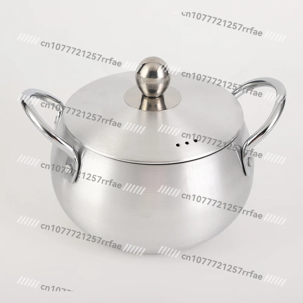 Primary Color Shrink Drum Soup Pot Sanded Pot Aluminum Simple Soup Pot Set