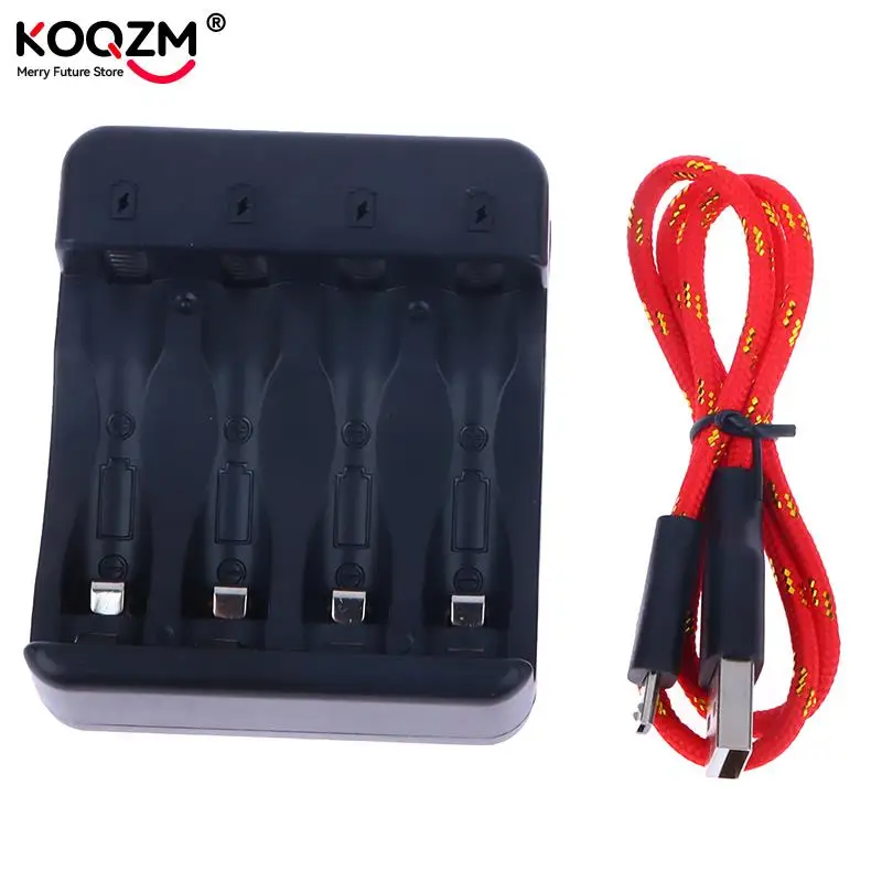 1pc 4-slot Smart Ni-Zn Battery Charger Indicator Charging Cable Smart Fast Charging With LED For Rechargeable Ni-Zn Battery