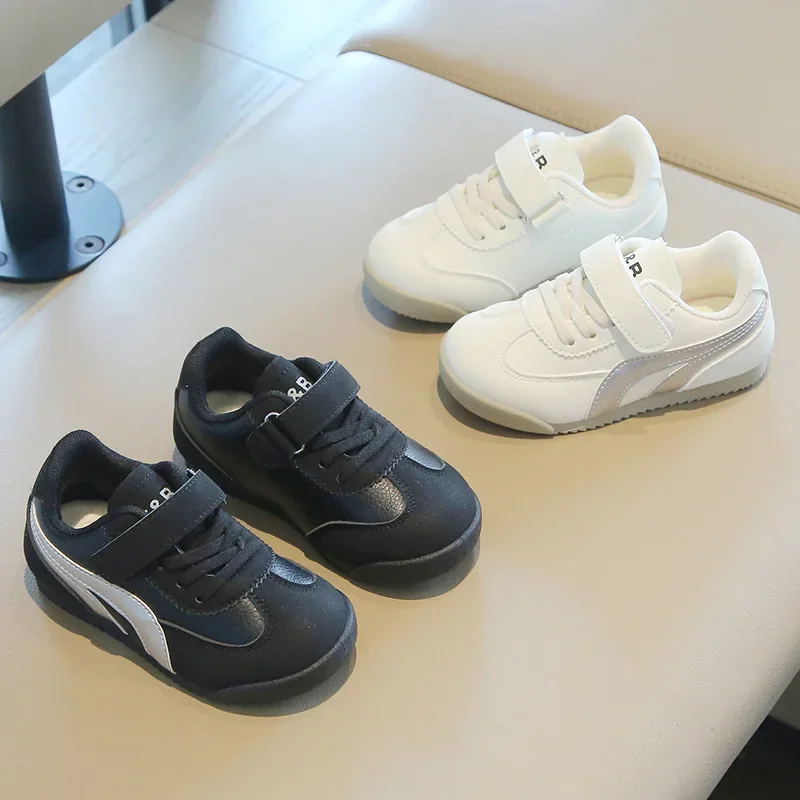 Children's Forrest Gump Shoes Spring and Autumn Boys Sports Shoes Casual Sneakers Girls White Shoes Soft-Soled Kids Training