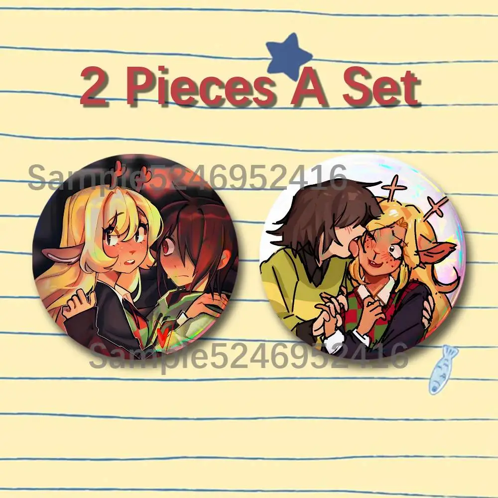 Noelle Kris D-Deltarune Game 2-teiliges Set Abzeichen-Set Modische Broschen für Damen und Herren Rucksack-Accessoire Taschenabzeichen Schmuck Geschenk – Detail 12