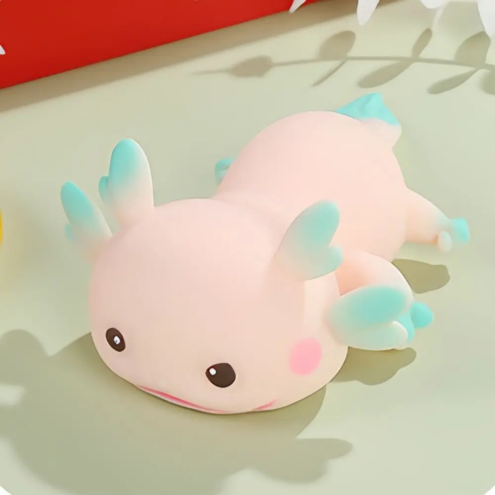 Relaxing Cute Axolotl Squeeze Stress Relief Stretch Design Cartoon Fish Squishy Fidget Multiple Color Slow Rebound For Adult