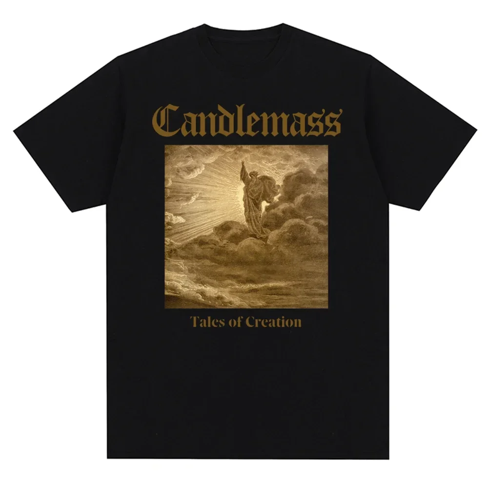 Candlemass Band Printed Graphic Short Sleeved Tees Fashion Casual O-Neck Summer Clothing Harajuku Daily Wear Men T Shirt