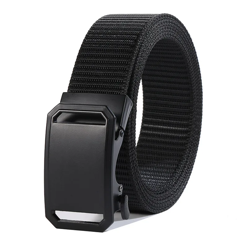 Casual 1.38'' Wide Nylon Canvas Belts For Men, Iron Automatic Buckle Belt For Women High Quality, Tactical Waist Belt