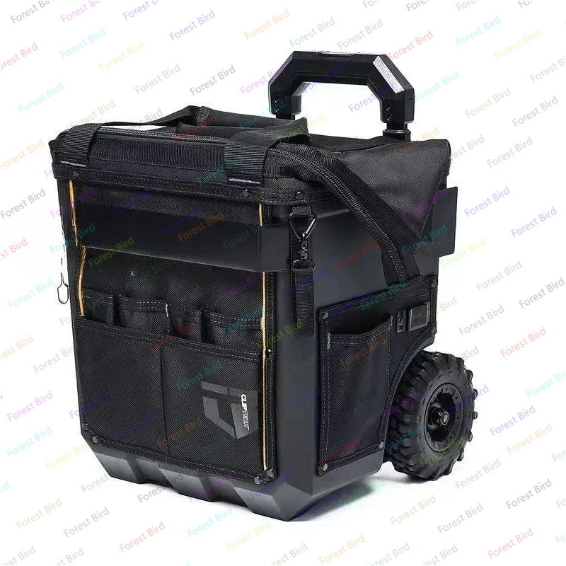 Professional Tool Bag Wheeled Toolbox Organizer Handbag with Trailer Electrician Bucket Storage Repair Kit Large Reinforced