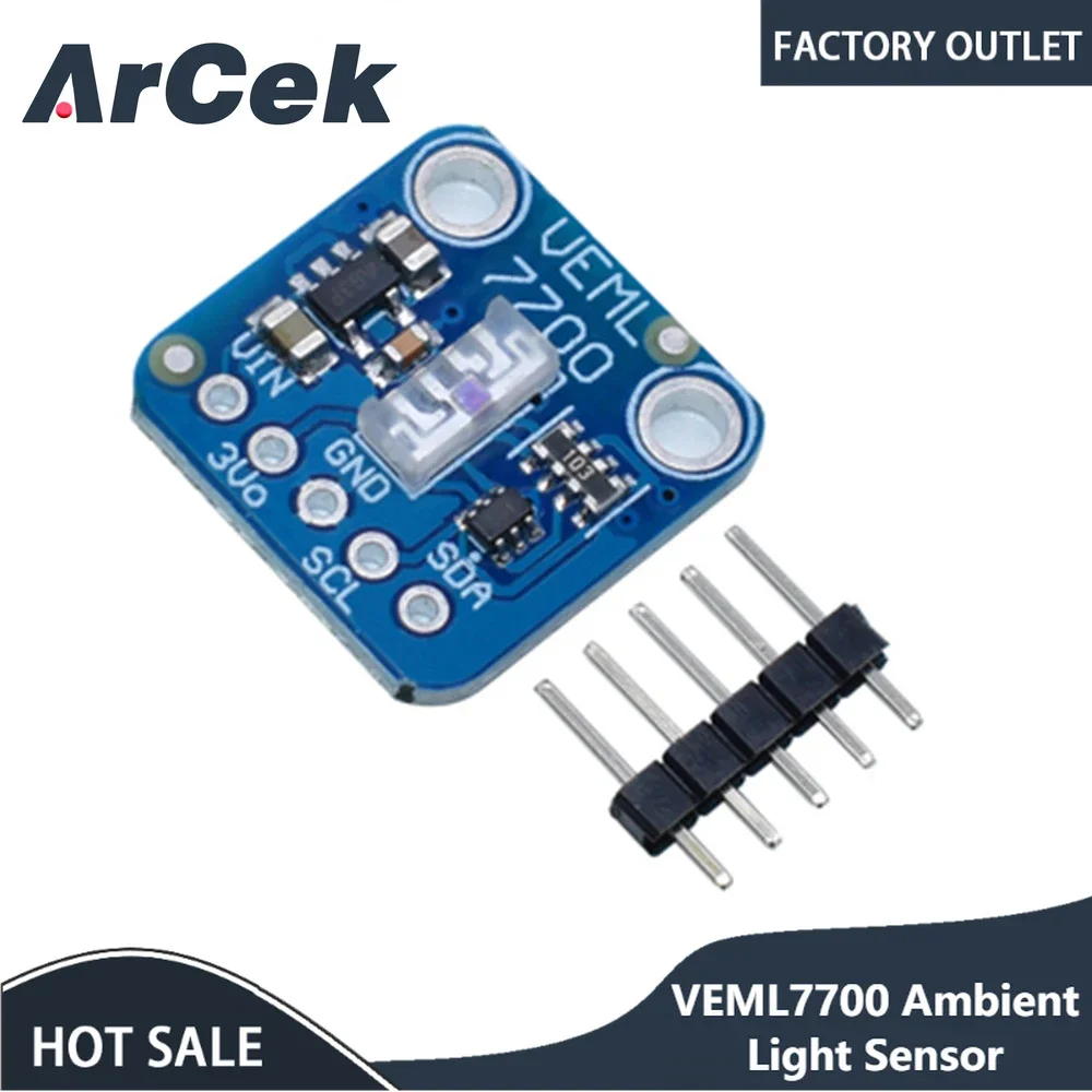 

VEML7700 Ambient Light Sensor Module 120k Lux Light Measuring Sensor Board 3.3V 5V I2C IIC Interface for Arduino Raspberry Pi