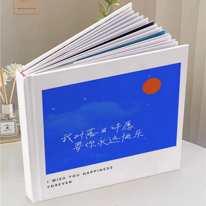 8 Inch Print Photos to Book DIY Memory Photobook 32 Pages Photo Albums for Couple Travel Baby Grow Up Birthday Gift Pet Photoboo
