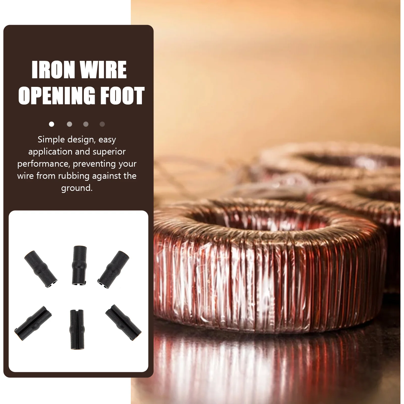 

100Pcs Wire Protective Caps Efficient Non-Slip Mild Durable Fine Workmanship Excellent Texture Open Style Wire Case