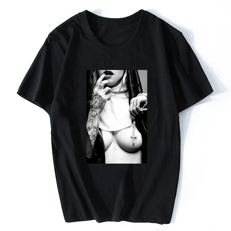 Unisex Religioso Gráfico T-Shirt, Sexy Girl Vestuário, Roupas de Euforia, Harajuku Streetwear, Roupas masculinas