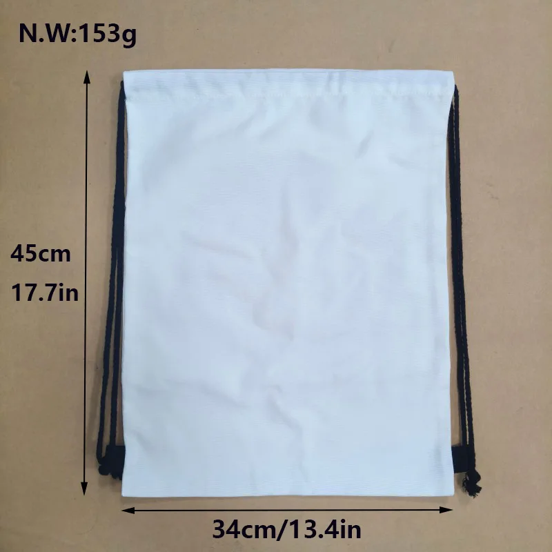 10pcs/lot Blank Linen Backpack - Double-Sided Heat Transfer Sublimation Ready Customizable DIY Backpack for Daily Use