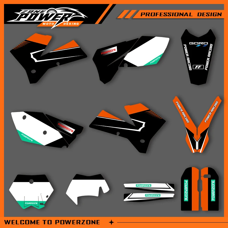 

Набор наклеек на графику для мотокросса POWERZONE для KTM 2005 2006 SXF 2006 2007 XCF 2006 2007 EXC по индивидуальному заказу 04