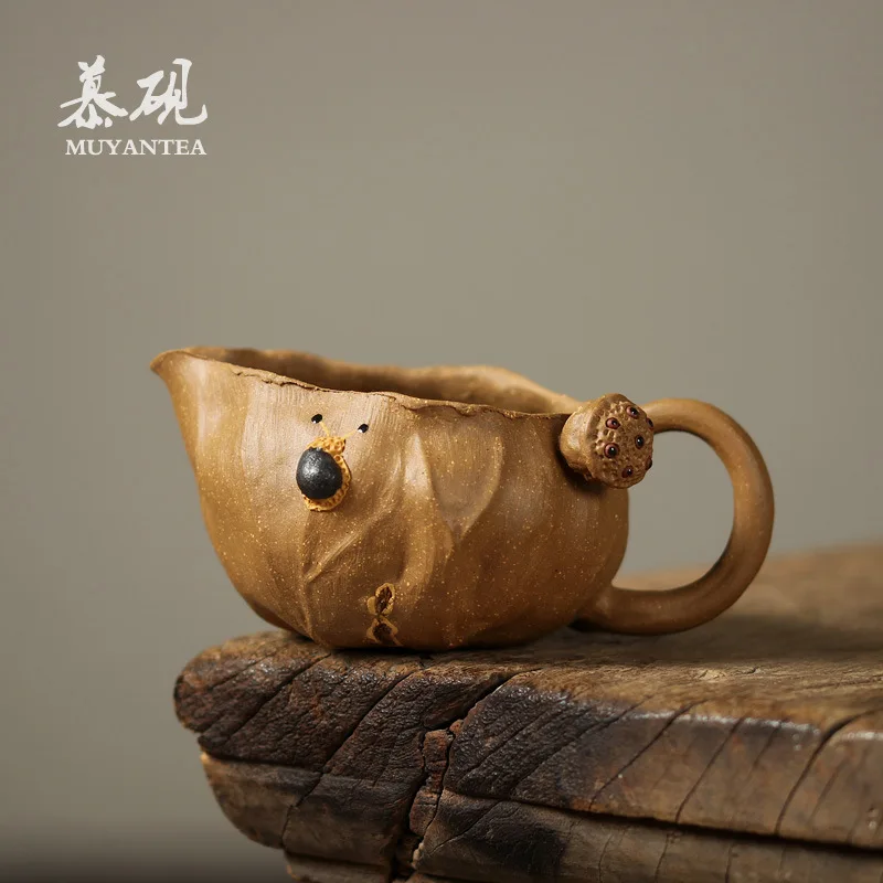 

Чайный набор Mutaoyi: Чаша справедливости из исинской пурпурной глины ручной работы с разделителем-инфузером в форме лотоса