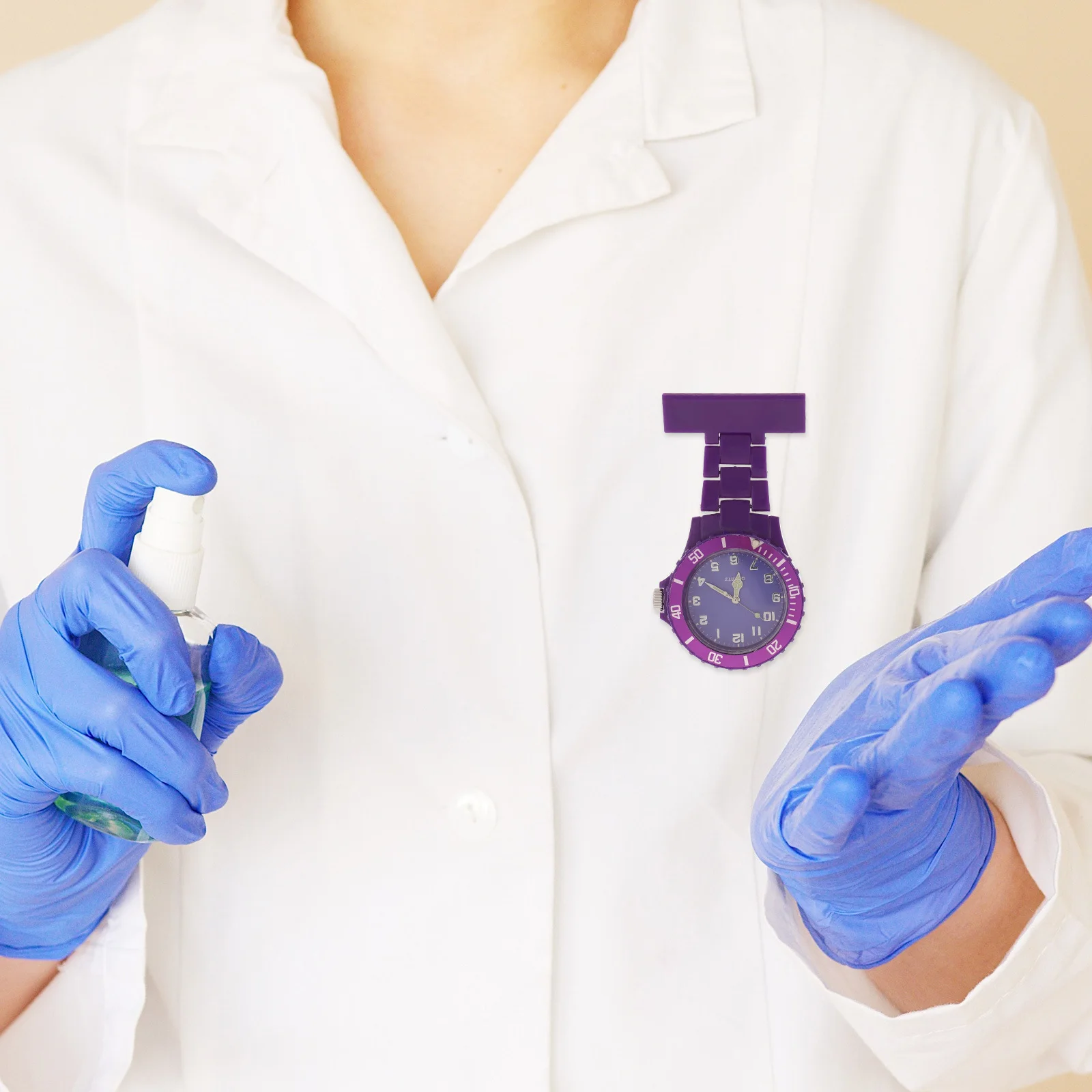 가슴 시계 간호사 시계 클립온 핀 브로치 포브 트렌드 라펠 닥터 포켓 여성용 프리미엄 내구성 시간 측정 선물