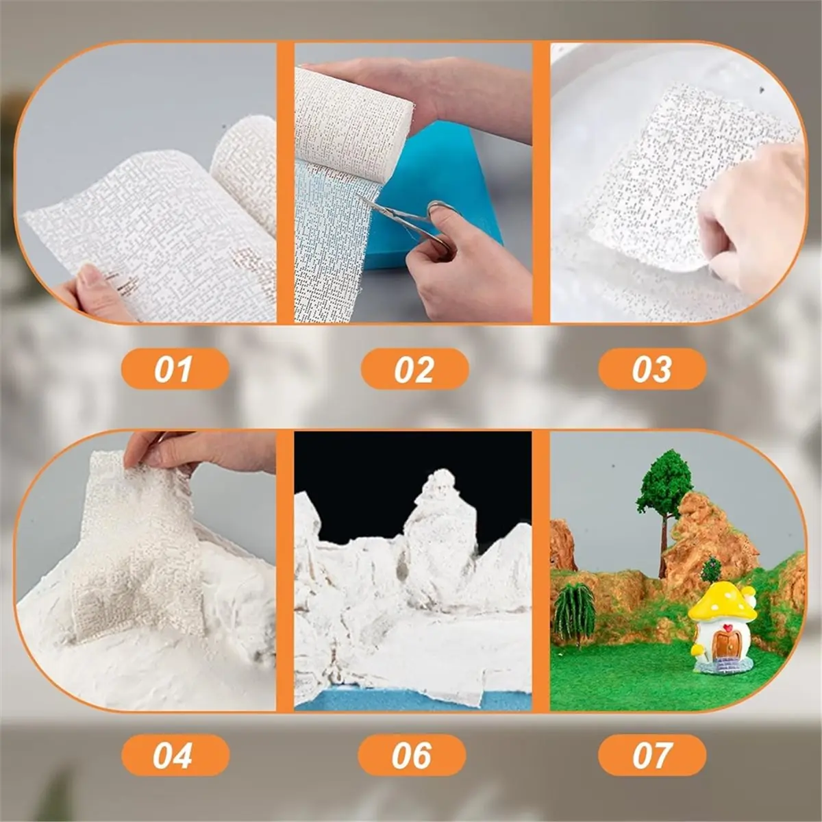 Plaster Bandages Set 12 Rolls Plaster Bandages for Crafts 5 X 270 cm Plaster Bandage Baby Belly Plaster Bandages