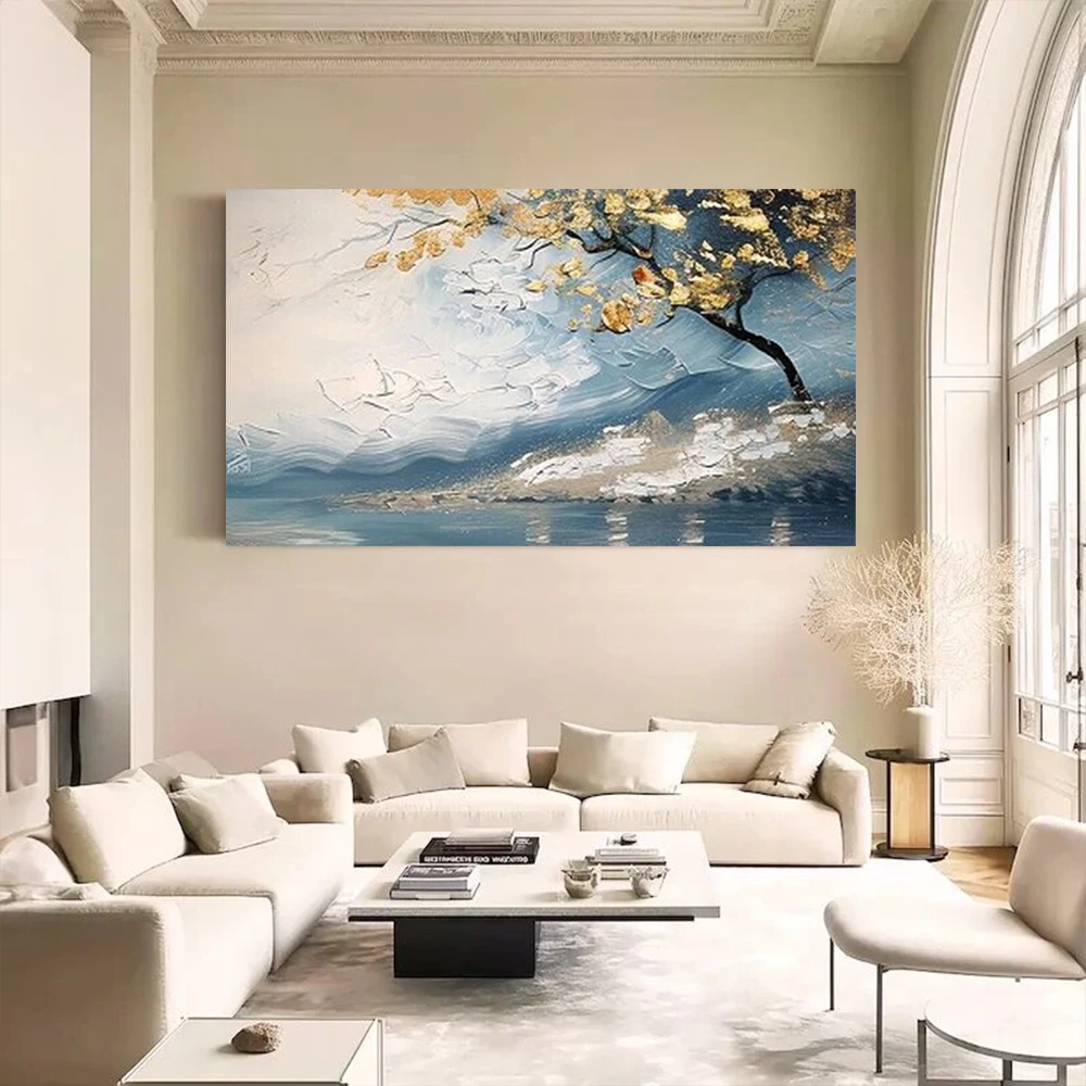 

Pop Indoor Paintings Decor Home Abstract People Walking On The Street With Umbrellas Oil Painting HandPainted On Canvas Wall Art