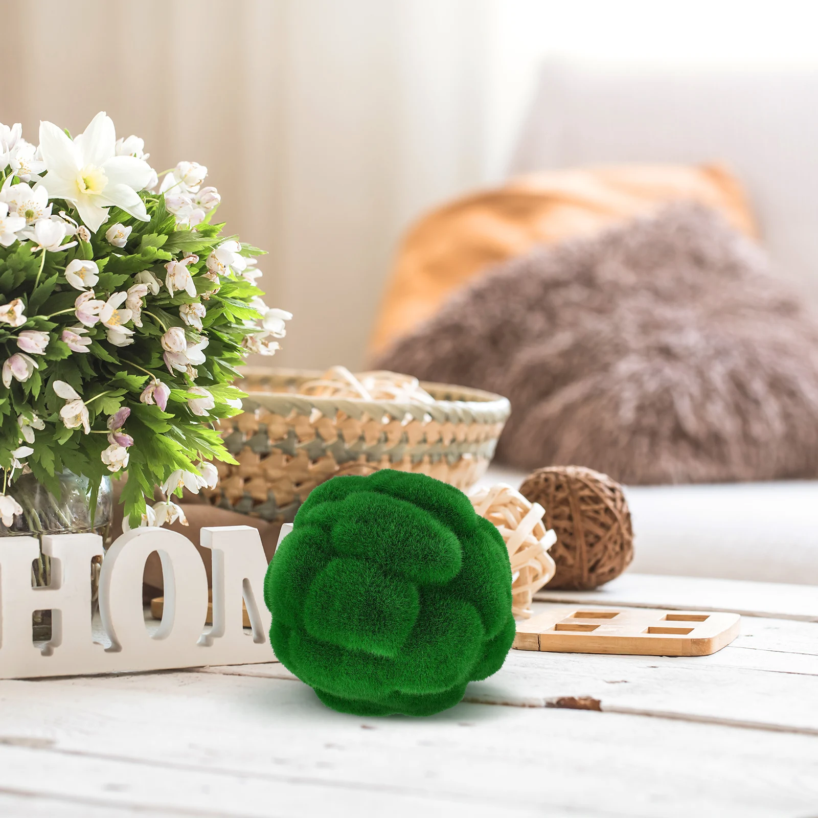 

Large Round Artificial Grass Balls Fake Moss Topiary Decor Home Wedding Party DIY Mini Garden Props Eco Friendly Safe Realistic