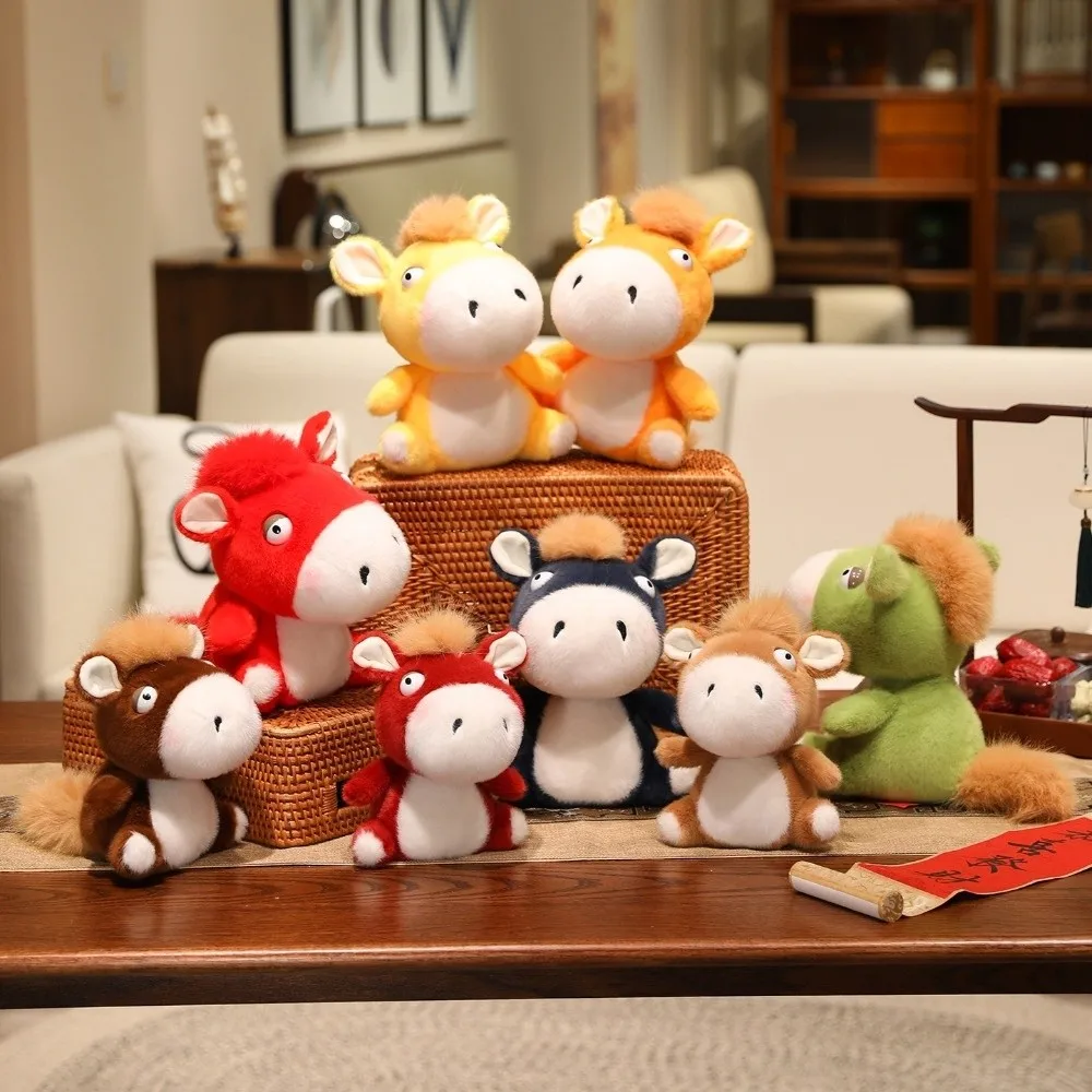 

Удача 18/25 см плюшевая кукла пони в китайском стиле, пушистая мультяшная кукла-кодь, мягкая хлопковая наполненная игрушка-животное, праздничный декор