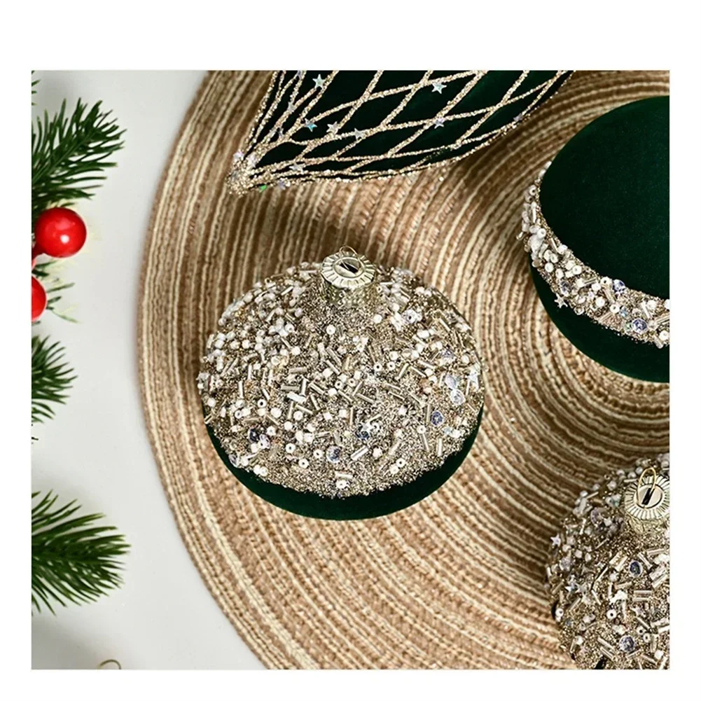 

10 упаковок, 8 см, рождественский орнамент, флокирующийся шар, рождественская елка, вечерние праздничные рождественские украшения для рождественских елок, домашний декор