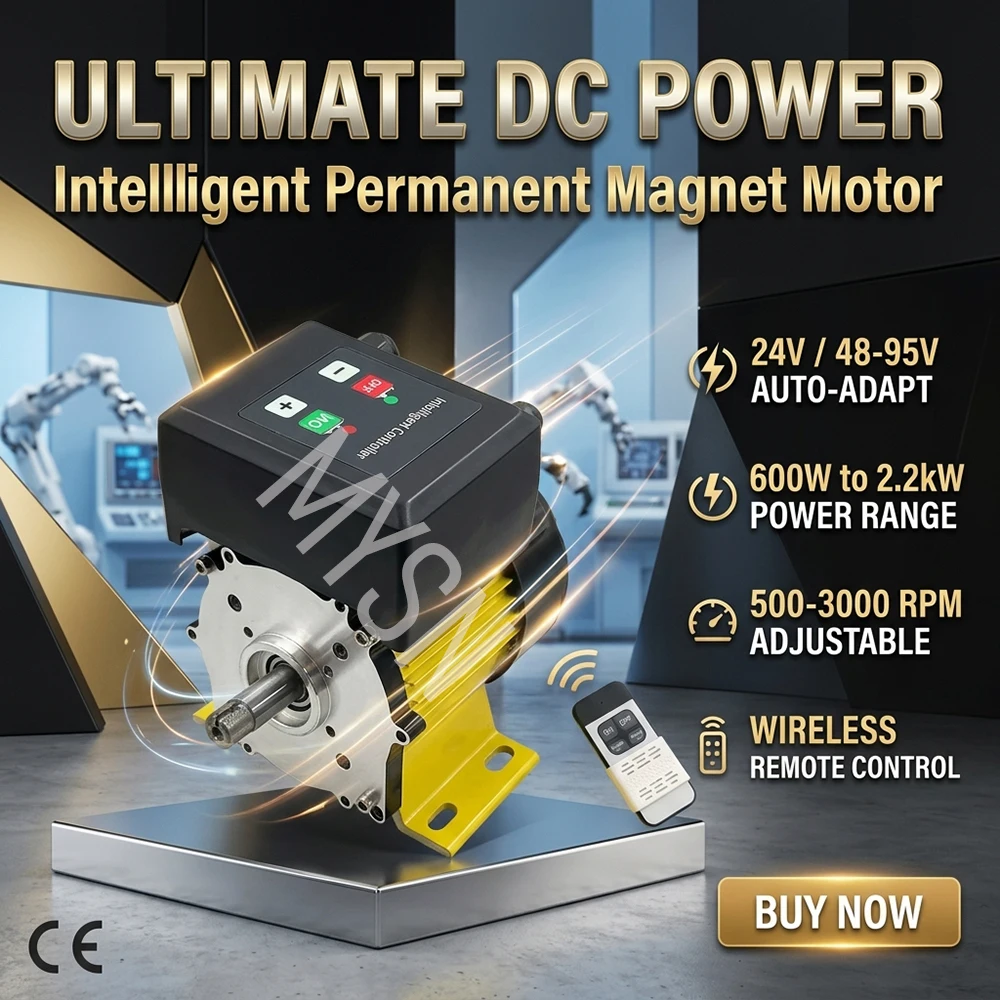 600W 800W 1100W 2200W Low RPM Magnetic DC Motor 24V 48-95V Auto High Power Motor Household Motor with Remote Control Use for DIY