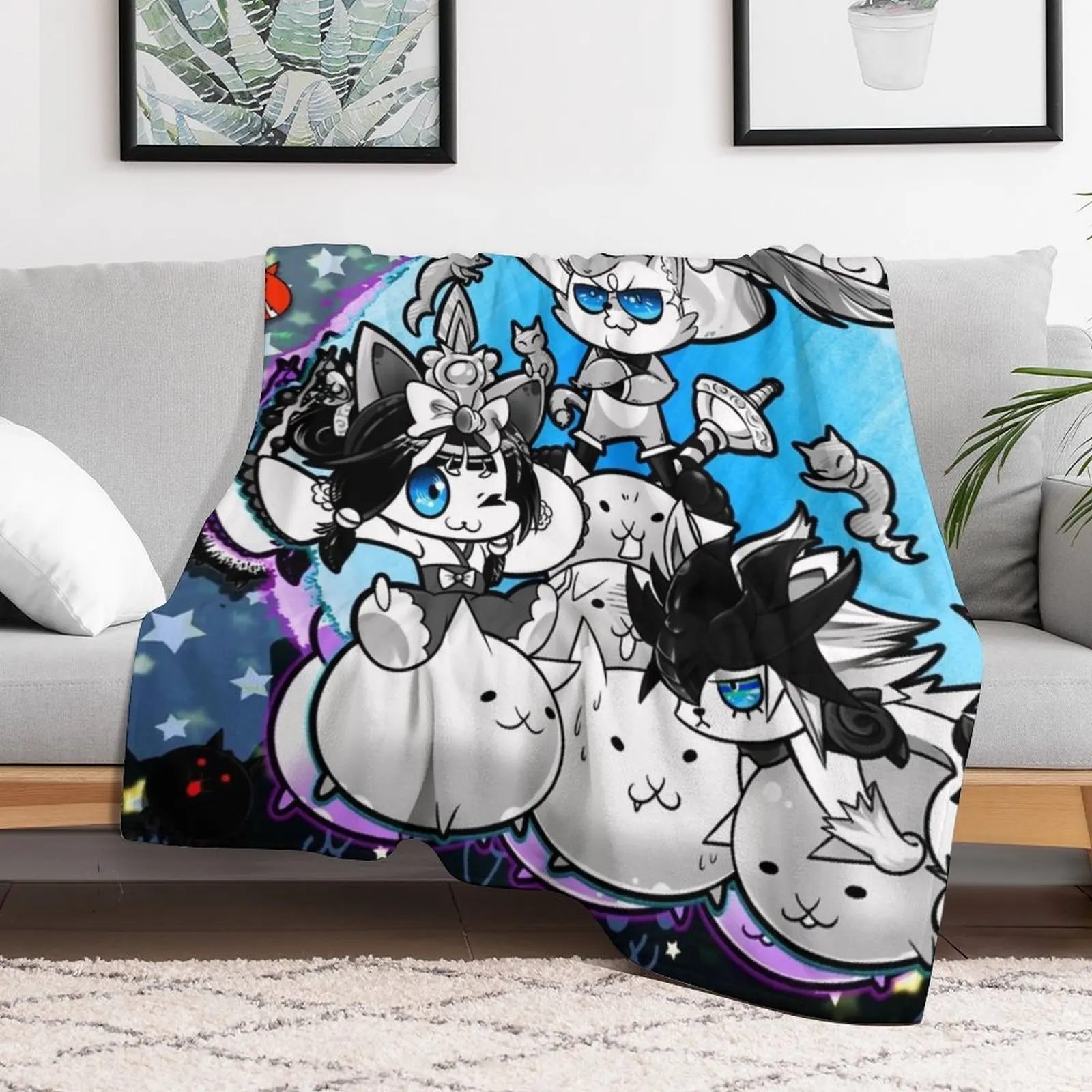 Battle Cats - Dartanyan Throw Blanket Luxury Designer anime Travel Blankets