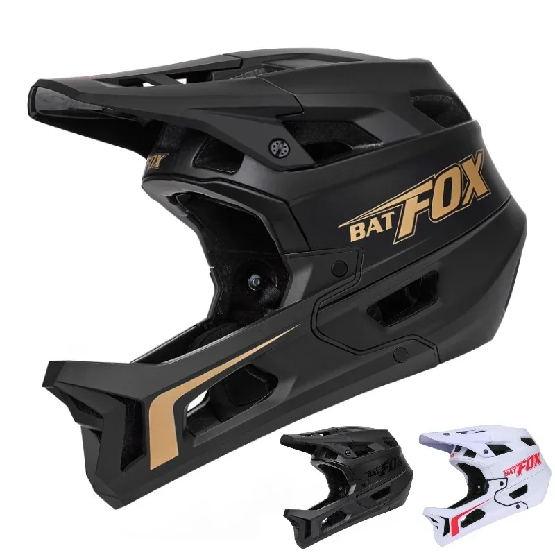 

Adult BMX Full Helmet Cross-border Exclusive Downhill Off-Road Integrated Anti-Fall Blackout Hood Full Cover Helmet