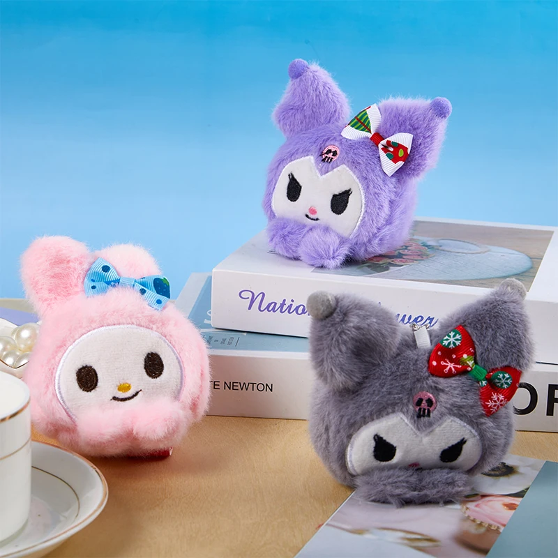 

Sanrio брелок-Плюшевая Кукла Kuromi милый брелок для ключей мультфильм Plushies сумка кулон подарок детские игрушки