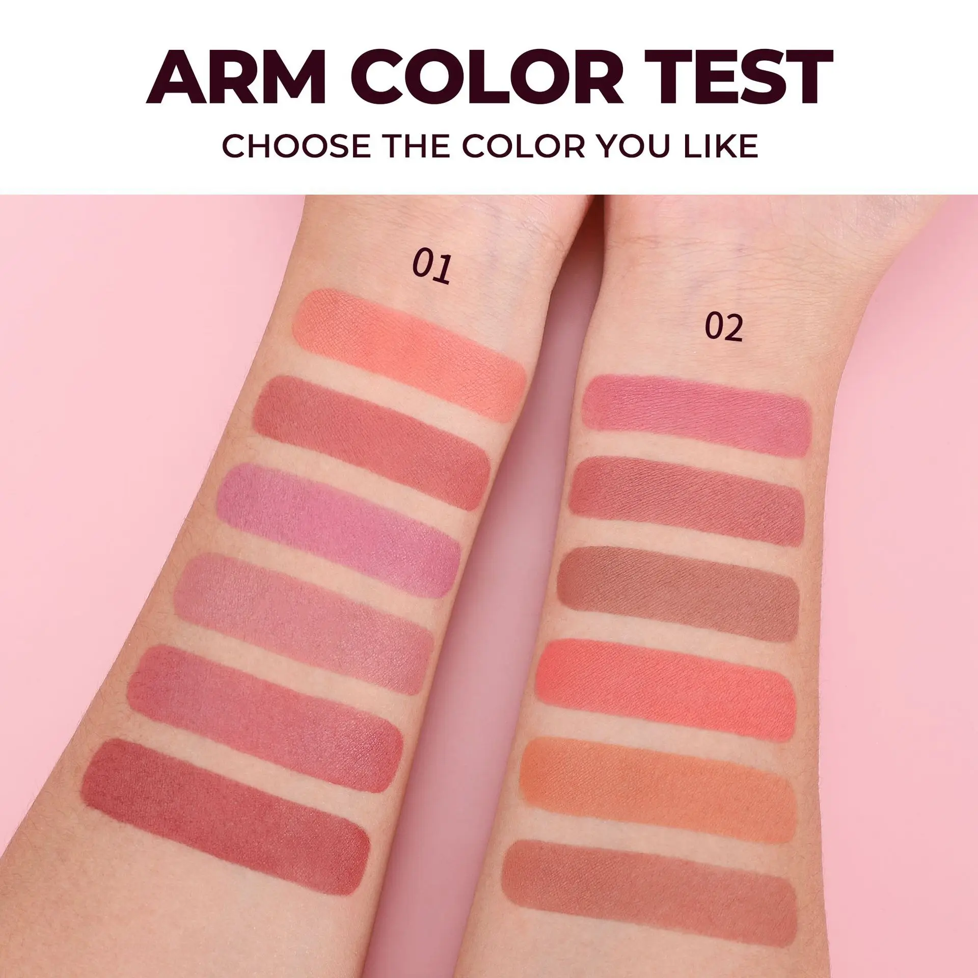 Paleta de rubor mate, 6 colores, contorno Natural, polvo fino para mejillas, altamente pigmento, suave, resistente al agua, Maquillaje facial colorete duradero