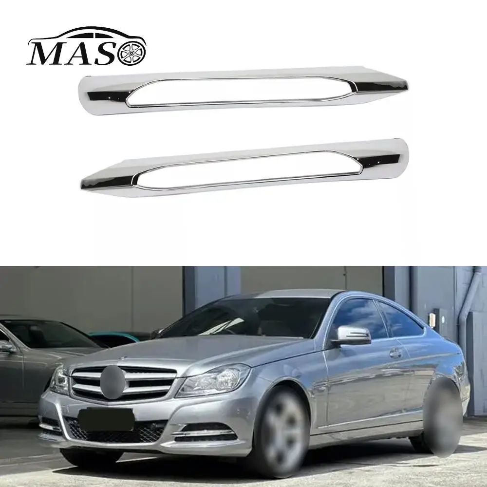 Pair Chrome Car Front Fog Light Cover Trim for Mercedes Benz C250 4Matic For Models With AMG Styling Package 2012 2048853074