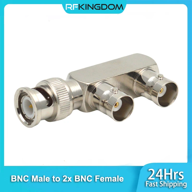 Bnc Male Plug To Du… - image
