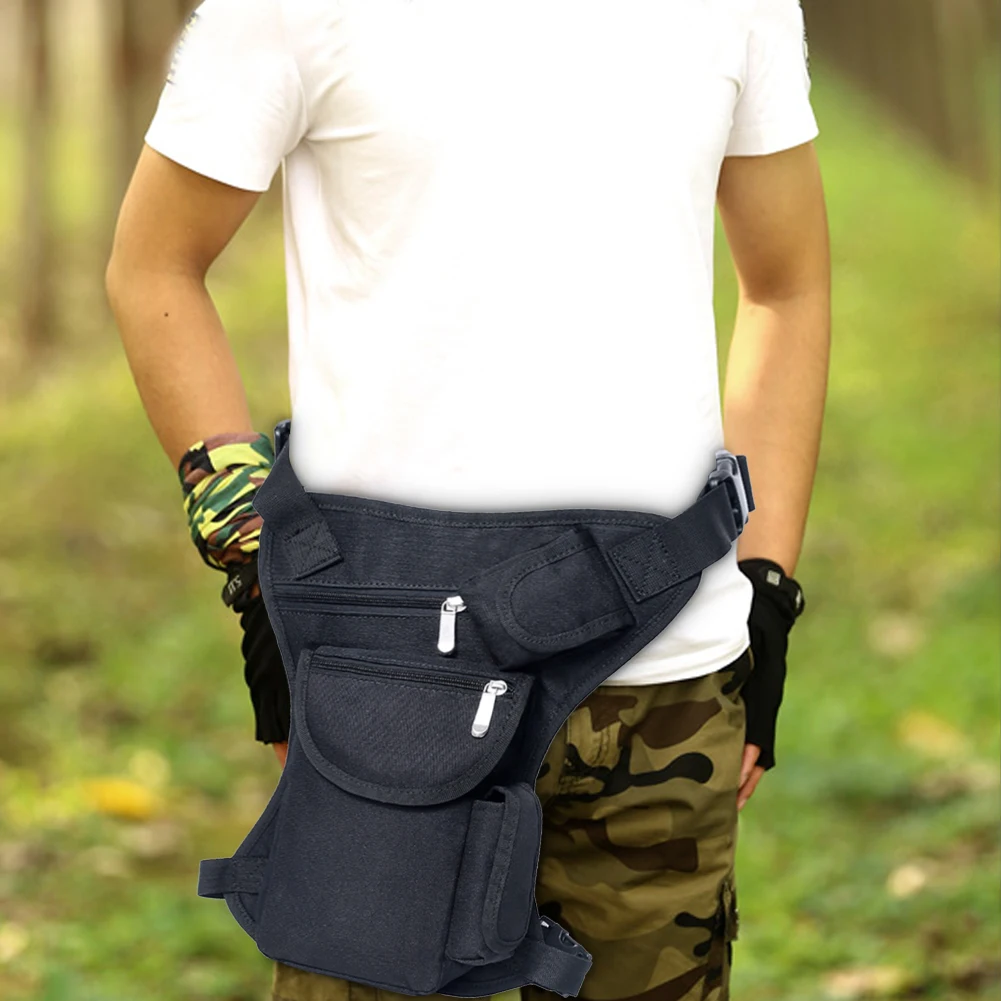 Waterproof Drop Leg Belt Bags Shoulder Molle Thigh Waist Fanny Pack Pouch for Outdoor Hiking Motorcycle Leg Bag Portable