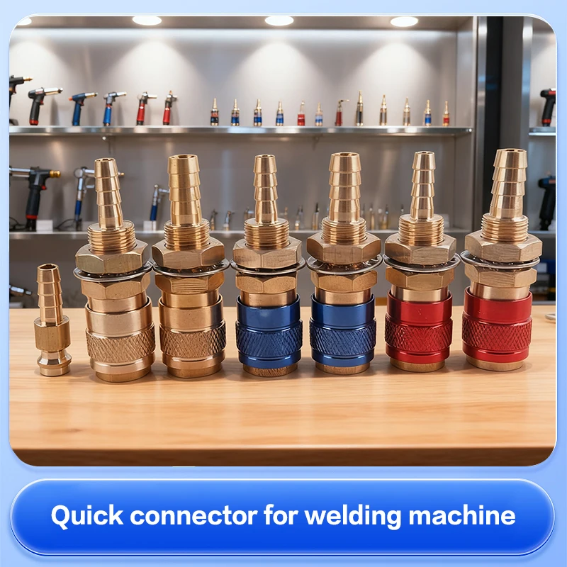 Water Cooled Gas Adapter Quick Connector For TIG/MIG Welding Torch Plug M6/M8