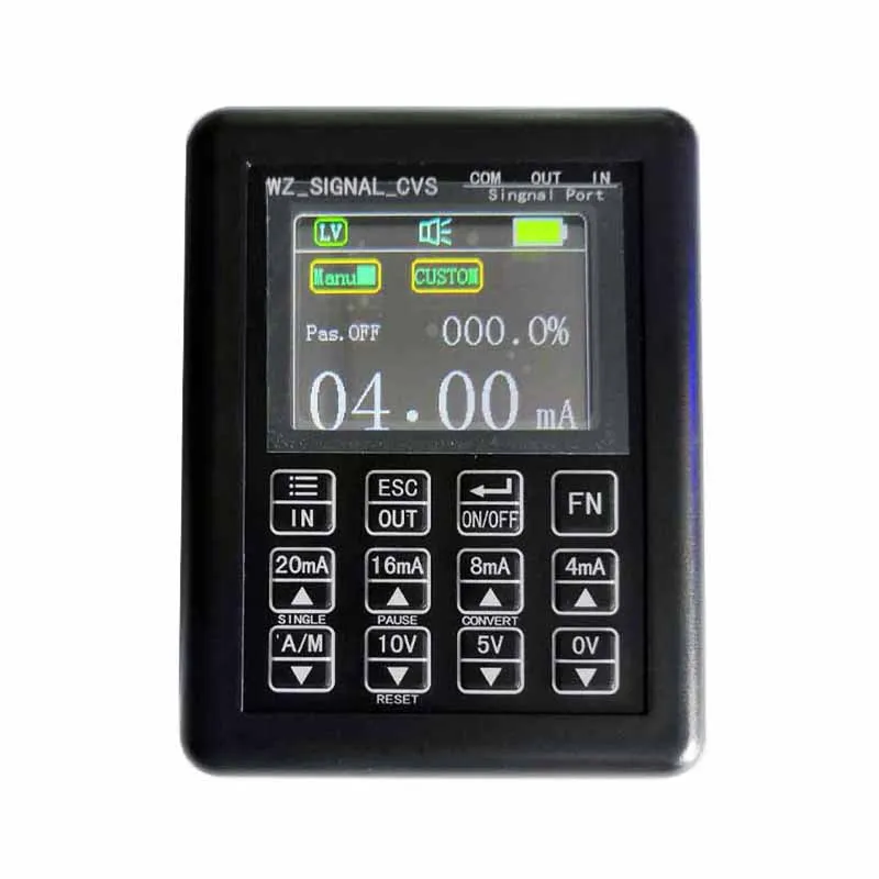 Portable 0-20mA 4-20mA 0-10V 0-12V 24V Signal Generator 0-22mA Calibrator Measuring Meter Debugging Tool LCD Display